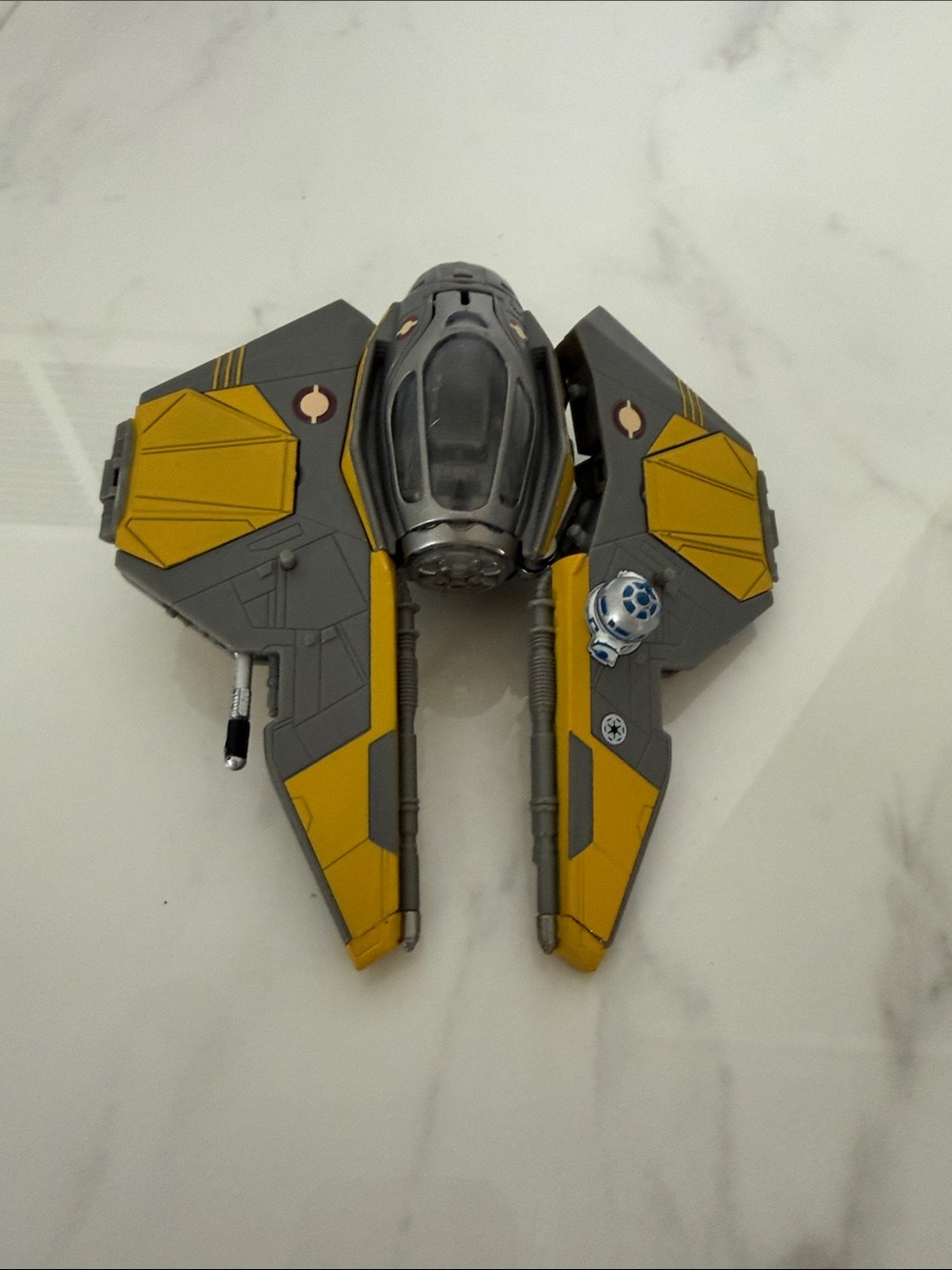 2005 STAR WARS SHIP TRANSFORMERS CROSSOVER STARFIGHTER LFL Interceptor Robot
